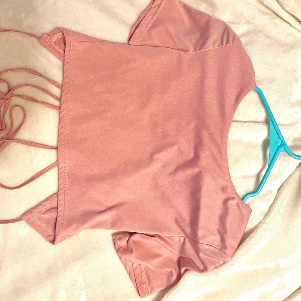 Pink Backless Shirt